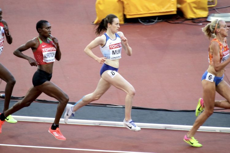 Laura Muir competing at London 2017